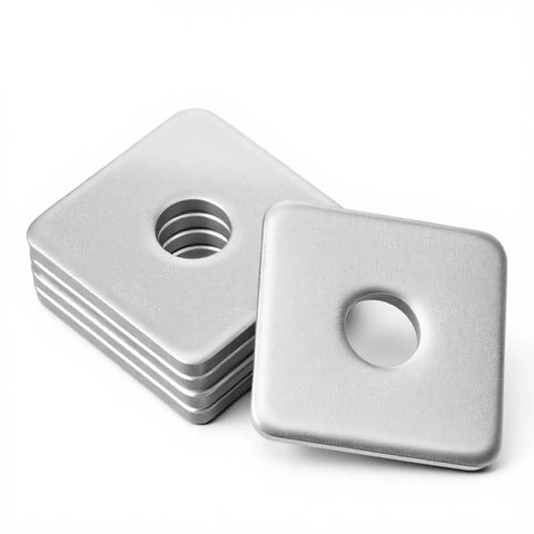 Tough As Nails 30 Piece Square Washer Set 2X2 Inch Galvanized Heavy Duty Carbon Steel anti vibration fasteners stacked view.