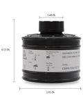 40mm Gas Mask Filter NATO NBC CBRN Cartridge With Long Shelf Life Up To 20 Years For Smoke Particulates And Carbon Monoxide Protection