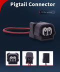Honda Engine Coolant Temperature Sensor With Connector Fits Accord Civic CRV Odyssey Pilot Ridgeline Fit Insight CRZ And More Easy Install Durable OEM Grade Replacement For Reliable Engine Cooling. 2-pin pigtail connector close-up