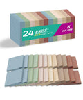 Twenty Four Pack Of 3x3 Inch Lined Sticky Notes With Ultra Strong No Slip Adhesive For Office And School Use Recyclable Vintage Color
