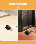 8 Pack Push Latches for Cabinets and Drawers With Spring Lock No Fuss, Durable ABS Zinc Alloy on wooden surface