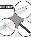 Close-up details of Sheet Metal Folding Hemming Tool For Standing Seam Roofs Long Handle Bender, carbon steel build.