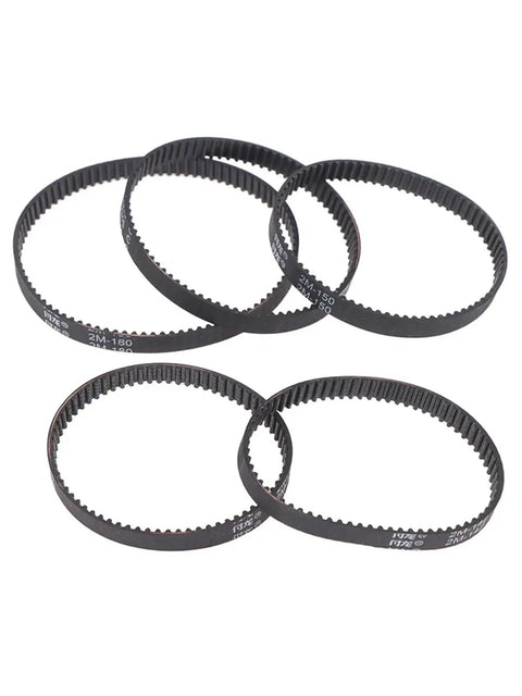 Two Pack 2GT 2M Timing Drive Belts, 6mm Wide Synchronous Belt For Vacuum Cleaners, Fits 140 142 150 160 180mm Circumference, Precise Tooth, Durable Conveyor Spare Part Replacement