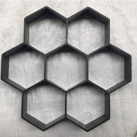 Hexagon Brick Mold For Concrete Pavers Reusable Hex Tile Mold For DIY Garden Path And Patio Floors Easy To Use No Fuss Durable Build 11.41 By 11.02 By 1.69 Inches Perfect Paver Template