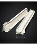 Full Extension Drawer Slides Set 14 Inch With Quick Release Latches, Tool Free Installation, Smooth Quiet Operation, shown on black background