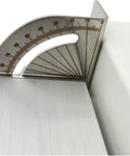 Angle measurement tool showing a calibrated scale for precise adjustments in the Hassle Free 125 Cm Acrylic Bender Heater Press.