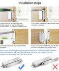 Installation steps for Heavy Duty Magnetic Door Catch Set 40 Lbs Pull Strong Magnet Cabinet Latches Magnetic Hardware