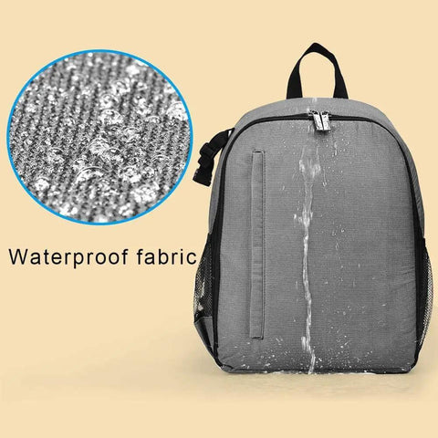 Lightweight Mirrorless Camera Backpack With Adjustable Dividers For Outdoor Photography Gear, stain-resistant fabric detail
