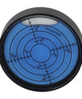 Top view of 50x10mm High Precision Bubble Level Horizontal Measuring Tool with blue water level and degree markings.