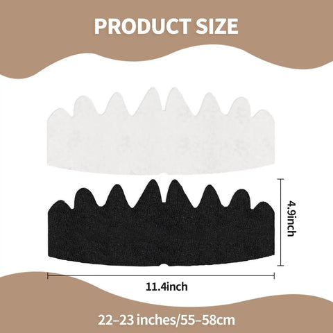 10 Pack Baseball Cap Sweat Liners, Flexible Washable Reusable Hat Inserts For No Sweat Protection, shown in black and white colors