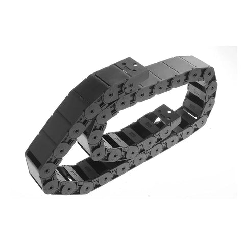 Drag Chain Cable Carrier 2Pcs R38 18mm X 37mm Inner H X Inner W Black Nylon Wire Carrier For CNC Machines 1M Length Noise Reducing Wear Resistant Custom Length By Linking Or Splitting, coiled