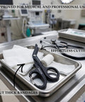 Two Pack 8 Inch Trauma Shears With Carabiner Clip For EMS Crews, Nurses, And First Responders, Heavy Duty EMT Medical Scissors For Ambulance Or Hospital Use, Durable Medical Shears You Can Carry On The Go, black on tray