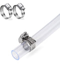 Clear 3/8 Inch ID 100 Ft Vinyl Tubing For Low Pressure, Flexible PVC Hose, includes two stainless clamps, BPA free