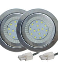 2 Pack 1.5W LED Cooker Range Hood Bulbs, 12V DC, Fits 2.5 Inch Hole, Under Cabinet Recessed Downlight, Clear Glass