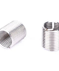 Stainless Steel M8x1 Thread Repair Kit 20 Pcs For Damaged Threads Heavy Duty Thread Inserts For Metal And Plastic Easy Install Pro Grade Repair For Stripped Threads, two threaded inserts