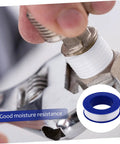 PTFE Thread Seal Tape For Plumbing High Temp Durable Leak Sealant For Pipes being applied to metal fitting with pliers