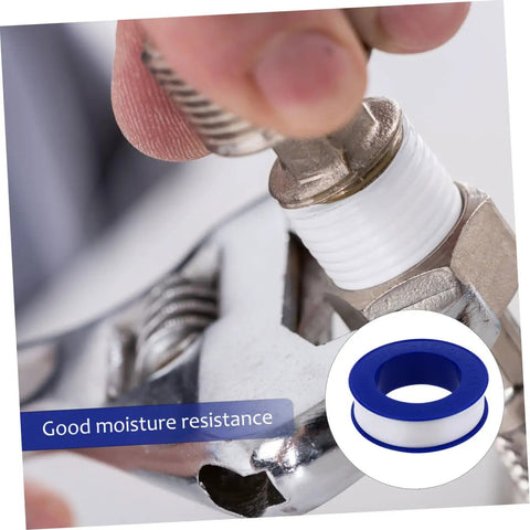 PTFE Thread Seal Tape For Plumbing High Temp Durable Leak Sealant For Pipes being applied to metal fitting with pliers