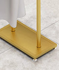 Base of Beefy Double Pole Clothes Rack Heavy Duty Metal Coat Display Stand Gold Floor Standing Drying Rack for Clothing Shop