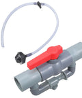 Grower Friendly Fertilization And Irrigation System with tube connectors and stainless mesh filter, red valve control visible