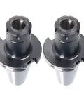 Two CAT50 ER32 100mm Collet Chuck Set For CNC Milling Lathe Tool Holders with ER Nut UM, metallic finish, 0.0001 Inch Precision
