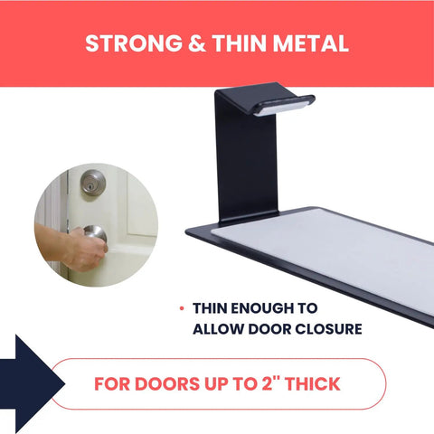 Rock Solid Over The Door Lock Box Bracket Made From Heavy Duty Steel With Dead Simple No Fuss Mount fits doors up to 2 inches thick.