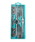Top Pick Fafeicy High Speed Steel Tap And Die Set For Thread Repair Including 12 Pieces With Wear Screw Wrench Kit Perfect For Auto Home Maintenance Plus Machinery Work That Totally Gets The Job Done Right Now, 12-piece HSS tap and die set in teal case