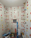Pro Grade Tile Leveling System With 600 Spacers, 4 mm Leveling Clips For Wall And Floor Install, tiles aligned on wall