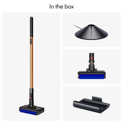 Ultra Slim Cordless Wet Floor Cleaner With Microfiber Roller Head, 64,000 Filaments, Lightweight 0.8 Lb Handle parts included in box