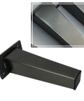 Close-up of stainless steel sofa leg for DIY furniture replacement showing adjustable height and screws, sleek modern style.