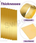 Premium Brass Shim Stock Kit For DIY Crafters, 10 Pieces Of 0.004 Inch Thick Brass Strips, 6 Inches Long By 1 Inch Wide