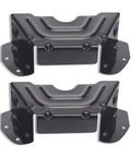 Black Deck Belt Cover For 42 Inch And 46 Inch Lawn Mower Decks Replacement Part 78306424A0637 Fits MTD Craftsman Troy Bilt Yard Man Spindle Pulley Guard Belt Guard Cover Built Tough, black steel guard shown front view
