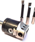 2 Inch Boring Head For Milling And Lathe Machines, Pro Grade, Highly Precise Bore Head, 3MT Shank, with Five HSS Boring Bars