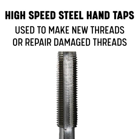Top Tier High Speed Steel Hand Tap Set Covers 8 Through 36 Fractional Sizes With Taper Plug And Bottom Styles Built Badass For Stripped Bolts And Shop Floor Fixes Done Zero Hassle Ever, showing a single high speed steel hand tap.