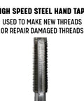 One Quarter Inch 28 UNF High Speed Steel Tap Set With Taper Plug And Bottom Styles For Cleanly Cutting And Rethreading Threads