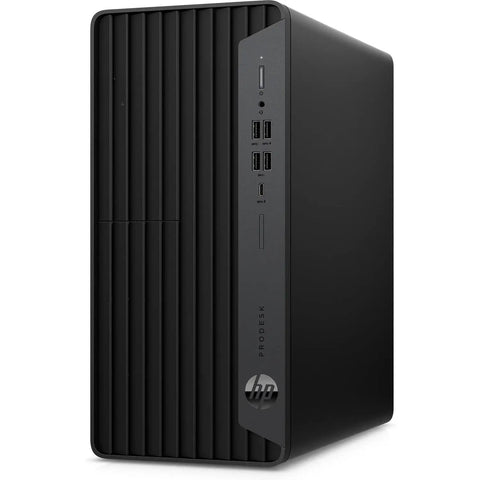 Front view of ProDesk 600 G6 Tower Desktop Computer MT PC With Intel Core i5 10500 256GB SSD 16GB RAM Windows 11 Pro WiFi