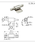 Heavy Duty Ball Bearing Door Hinges With Torque Friction featuring technical specifications and stainless steel construction