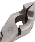 Close-up of stainless steel Leather Craft Flattening Pliers for wallets, handbags, and belts, showing precision clamp.