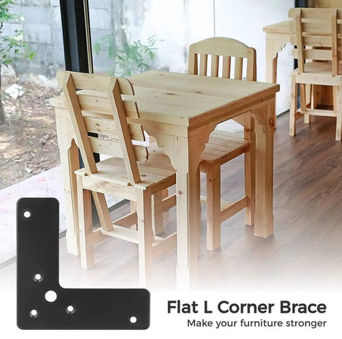 Heavy Duty L Shaped Corner Braces Four Inch 10 Pack Right Angle Brackets For Wood Frames Beds Tables Cabinets And Chairs