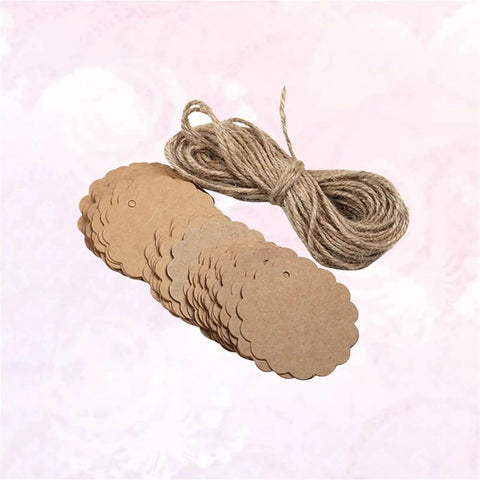 Bulk 2000 Kraft Paper Tags Round Bookmarks Blank Gift Price Hanging Cards For Jewelry And Craft Supplies Thick Manila Paper twine included