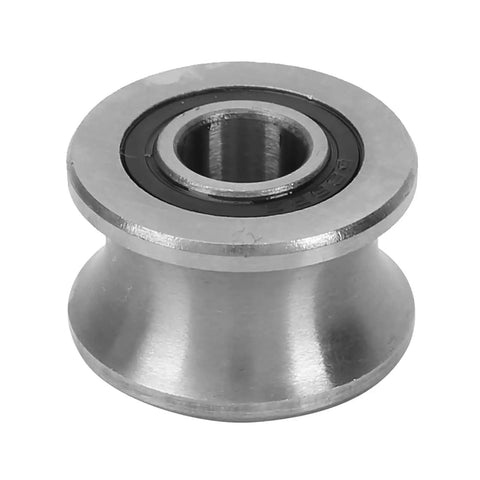 Round Bottom Track Groove Pulley Bearing for Industrial Automation and Photography Equipment Stainless Steel Sliding Roller 8x22.5x14.5mm Quiet Smooth Motion High Precision Durable Design close-up