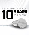Heavy Duty Cr1616 Lithium Coin Battery One Pack with two circular cells holding power for up to 10 years.