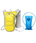 Ultralight Hydration Vest With Water Bladder Backpack For Running Hiking And Cycling, Reflective Strips, Durable Polyester, Yellow One Size