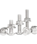 Heavy Duty M6 Hex Socket Screws With Oversized Flat Head Countersunk Design And Matching Flange Nuts Kit, Stainless Steel 304, M6x45, 20 Sets