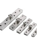 360 Degree Rotation Heavy Duty Door Pivot Hinge in Stainless Steel Concealed Revolving Furniture Hardware 56x15.5x2mm for Smooth Easy Install Built to Last Door Pivot System for Home Office and Cabinets, stainless steel pivot hinges