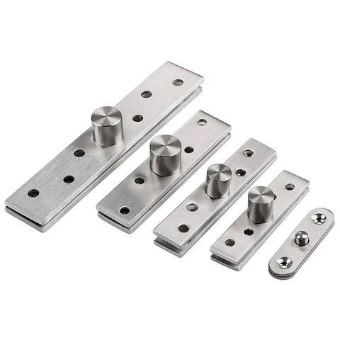 360 Degree Rotation Heavy Duty Door Pivot Hinge in Stainless Steel Concealed Revolving Furniture Hardware 56x15.5x2mm for Smooth Easy Install Built to Last Door Pivot System for Home Office and Cabinets, stainless steel pivot hinges