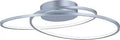 Cycle Flush Mount Ceiling Light In Matte Silver Finish With Sturdy Aluminum Build For A Modern Bedroom Vibe showcasing slim profile