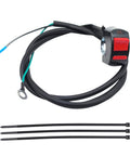 Kill Switch For Predator 212cc And 196cc Mini Bikes And Go Karts Fits Coleman CT100U with zip ties, showing components for easy installation.