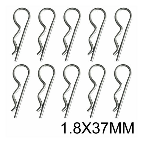 10 Piece Heavy Duty Zinc Coated Split Cotter Pin Set Featuring Flexible R Clip Design Slips Right Onto Secure Bolt Fasteners For Quick Shop Repairs And No Sweat Diy Automotive Assembly Work