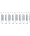 Heavy Duty Extension Springs 10 Pack Steel Barrel For Garage Doors And Ramps High Load Capacity Up To 50kg Tension Without Losing Elasticity viewed from side.