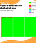 Color Code 3x5 Inch Fluorescent Rectangle Labels 8 Bright Colors For Envelopes Files Inventory And Home Office Organization 240 Labels On 80 Sheets Easy Tagging And Color Coding
